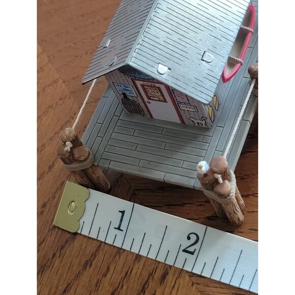 Hallmark Cards 2000 Bait Shop w/ Boat Nostalgic Metal Holiday Christmas Ornament - Picture 3 of 14